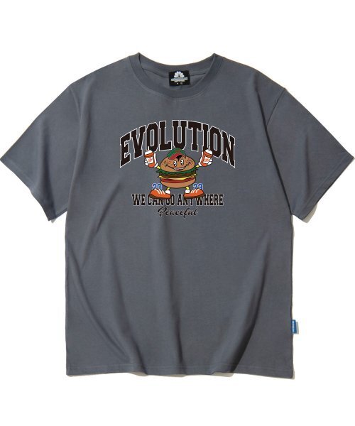 TRIPSHION(トリップション)の「ヴィンテージハンバーガーグラフィックTシャツ - グレー(Tシャツ/カットソー・メンズ・その他・LARGE/MEDIUM/X-LARGE)」の1枚目の写真