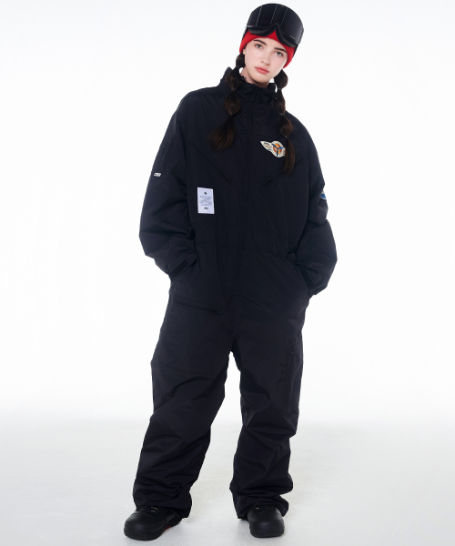 DOLL OUTERWEAR(ドラ アウターウェア)の「2425 ボルカン ボードウェア ワーク ジャンプスーツ ブラック 男女共用(つなぎ/オールインワン・レディース・その他・X-SMALL/SMALL/LARGE)」の1枚目の写真