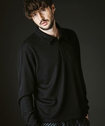 【NO ID.】Rib Half Zip Big Pullover / テレコ ハーフ ジップ ビッグ プルオーバー