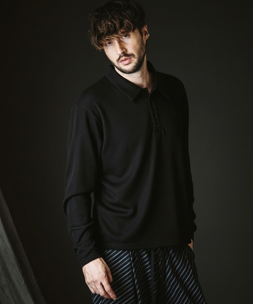 NO ID.(ノーアイディ)の「【NO ID.】Rib Half Zip Big Pullover / テレコ ハーフ ジップ ビッグ プルオーバー(Tシャツ/カットソー・メンズ・ブラック/グレー・ONE SIZE)」の11枚目の写真
