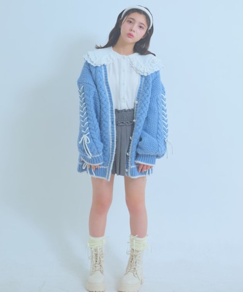 repipi armario（レピピ アルマリオ）の「ラメツイードカチューシャ（カチューシャ・キッズ・ホワイト/ブラック/ブルー・ONESIZE）」の4枚目の写真