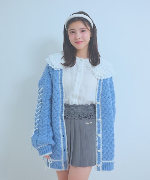 repipi armario（レピピ アルマリオ）の「ラメツイードカチューシャ（カチューシャ・キッズ・ホワイト/ブラック/ブルー・ONESIZE）」の5枚目の写真