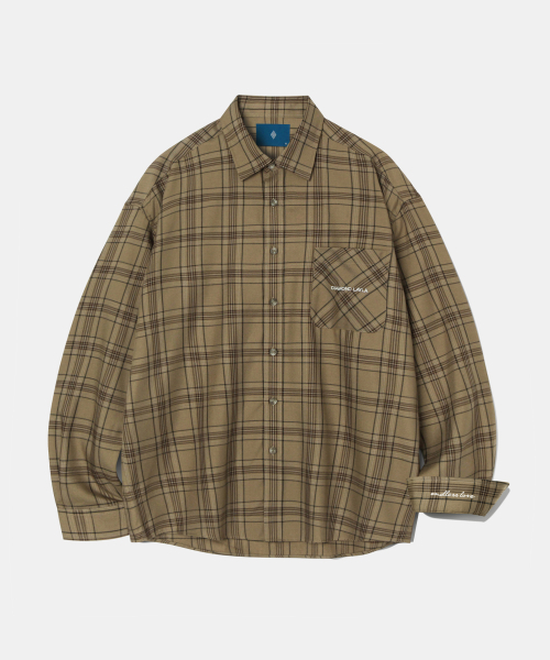 Diamond Layla(ダイアモンドレイラ)の「Fluff Mood Check shirt S24 Brown(シャツ/ブラウス・レディース・その他・MEDIUM/SMALL/X-LARGE)」の1枚目の写真