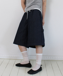 PARAKEET（パラキート）の「ストライプカーペンターショートパンツ（インディゴ）（その他パンツ）」