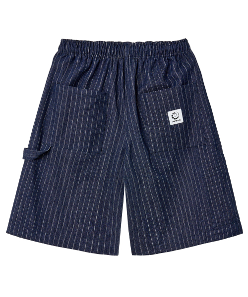 PARAKEET（パラキート）の「ストライプカーペンターショートパンツ（インディゴ）（その他パンツ・レディース・ダークネイビー・SMALL/LARGE）」の4枚目の写真