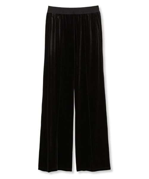 ベロアウエストゴムイージーパンツ