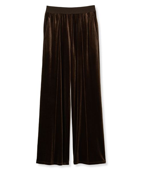 ベロアウエストゴムイージーパンツ