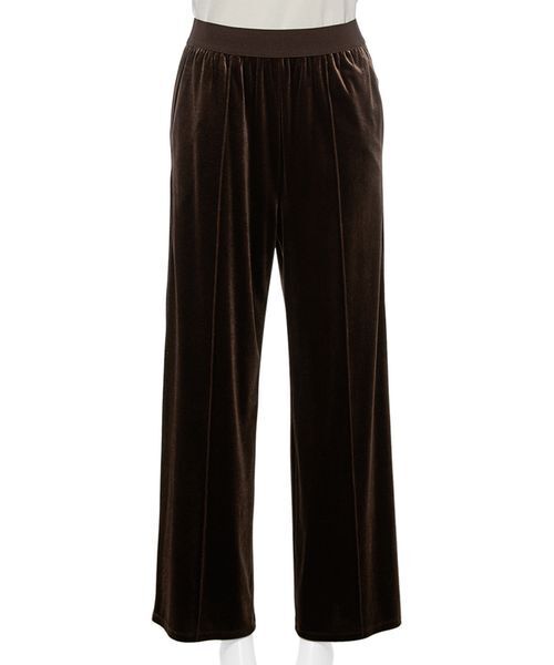 ベロアウエストゴムイージーパンツ