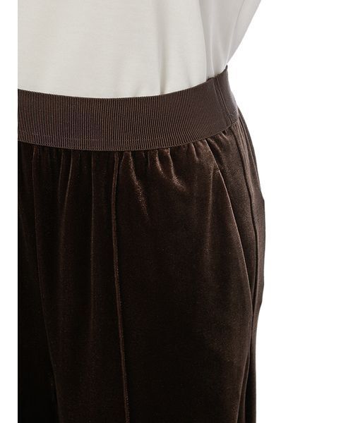 ベロアウエストゴムイージーパンツ