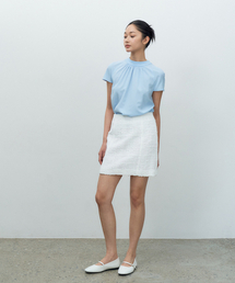 MAKE A TOAST（メイクアトースト）の「Classic Tweed Skirt White MBESSK003WH（スカート）」