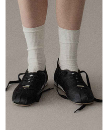 OMNIPOTENT（オムニポテント）の「omn Satin sneakers _Black（スニーカー）」