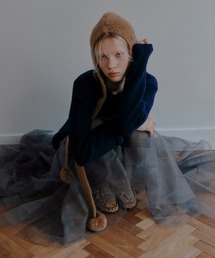 レースニットAラインセーター / Lace Knit A-line Sweater