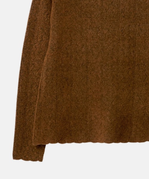 LE CIEL BLEU(ルシェルブルー)の「レースニットAラインセーター / Lace Knit A-line Sweater(ニット/セーター・レディース・ブラウン/ネイビー/ホワイト・36)」の7枚目の写真