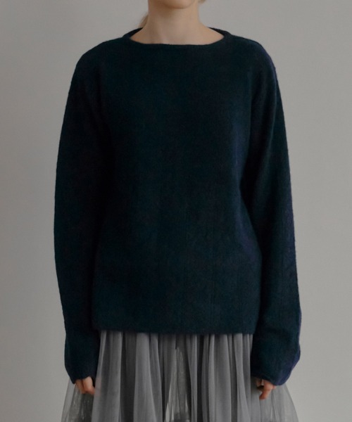 LE CIEL BLEU(ルシェルブルー)の「レースニットAラインセーター / Lace Knit A-line Sweater(ニット/セーター・レディース・ブラウン/ネイビー/ホワイト・36)」の12枚目の写真