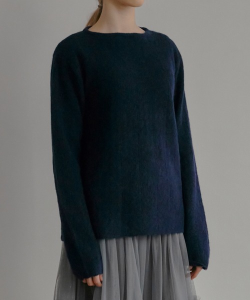 LE CIEL BLEU(ルシェルブルー)の「レースニットAラインセーター / Lace Knit A-line Sweater(ニット/セーター・レディース・ブラウン/ネイビー/ホワイト・36)」の11枚目の写真