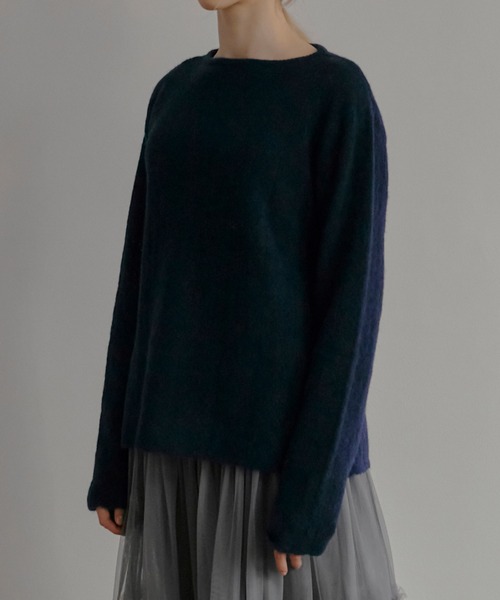 LE CIEL BLEU(ルシェルブルー)の「レースニットAラインセーター / Lace Knit A-line Sweater(ニット/セーター・レディース・ブラウン/ネイビー/ホワイト・36)」の10枚目の写真