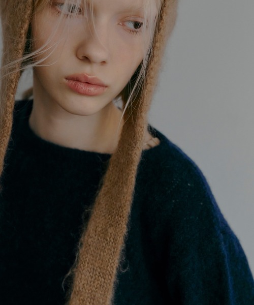 LE CIEL BLEU(ルシェルブルー)の「レースニットAラインセーター / Lace Knit A-line Sweater(ニット/セーター・レディース・ブラウン/ネイビー/ホワイト・36)」の8枚目の写真