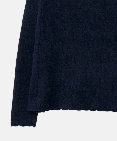 LE CIEL BLEU(ルシェルブルー)の「レースニットAラインセーター / Lace Knit A-line Sweater(ニット/セーター・レディース・ブラウン/ネイビー/ホワイト・36)」の16枚目の写真