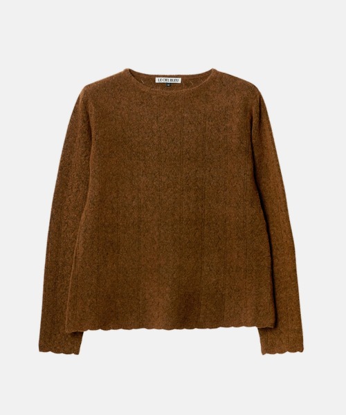 LE CIEL BLEU(ルシェルブルー)の「レースニットAラインセーター / Lace Knit A-line Sweater(ニット/セーター・レディース・ブラウン/ネイビー/ホワイト・36)」の19枚目の写真