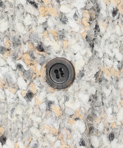 B.C STOCK（ベーセーストック）の「《追加9》手洗い可 / ポコポコヤーンミックス2WAYカーディガン（ニット/セーター・レディース・チャコールグレー/アイボリー/レッド/ブラウン/ラベンダー・FREE）」の10枚目の写真