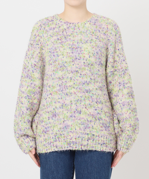 B.C STOCK（ベーセーストック）の「《追加9》手洗い可 / ポコポコヤーンミックス2WAYカーディガン（ニット/セーター・レディース・チャコールグレー/アイボリー/レッド/ブラウン/ラベンダー・FREE）」の12枚目の写真