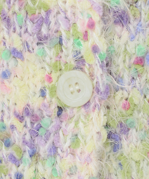 B.C STOCK（ベーセーストック）の「《追加9》手洗い可 / ポコポコヤーンミックス2WAYカーディガン（ニット/セーター・レディース・チャコールグレー/アイボリー/レッド/ブラウン/ラベンダー・FREE）」の14枚目の写真