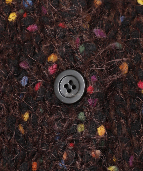 B.C STOCK（ベーセーストック）の「《追加9》手洗い可 / ポコポコヤーンミックス2WAYカーディガン（ニット/セーター・レディース・チャコールグレー/アイボリー/レッド/ブラウン/ラベンダー・FREE）」の18枚目の写真