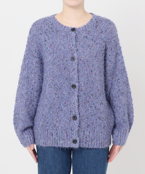 B.C STOCK（ベーセーストック）の「《追加9》手洗い可 / ポコポコヤーンミックス2WAYカーディガン（ニット/セーター・レディース・チャコールグレー/アイボリー/レッド/ブラウン/ラベンダー・FREE）」の21枚目の写真