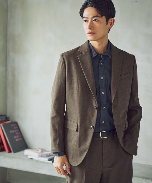 GLOBAL WORK（グローバルワーク）の「SOLOTEX(R)お手入れらくらく/ジャケット/612492（テーラードジャケット・メンズ・ネイビー/モカ/チャコールグレー・LARGE/MEDIUM/SMALL/X-LARGE）」の3枚目の写真