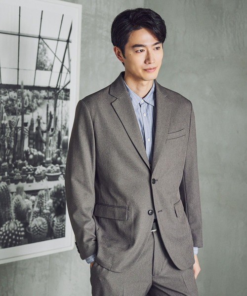 GLOBAL WORK（グローバルワーク）の「SOLOTEX(R)お手入れらくらく/ジャケット/612492（テーラードジャケット・メンズ・ネイビー/モカ/チャコールグレー・LARGE/MEDIUM/SMALL/X-LARGE）」の9枚目の写真