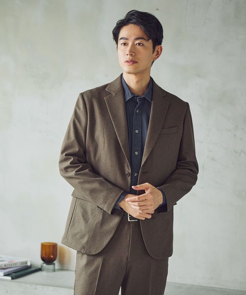 GLOBAL WORK（グローバルワーク）の「SOLOTEX(R)お手入れらくらく/ジャケット/612492（テーラードジャケット・メンズ・ネイビー/モカ/チャコールグレー・LARGE/MEDIUM/SMALL/X-LARGE）」の14枚目の写真