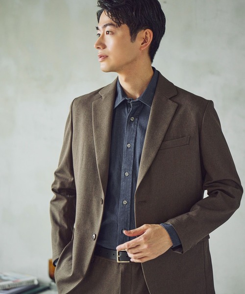 GLOBAL WORK（グローバルワーク）の「SOLOTEX(R)お手入れらくらく/ジャケット/612492（テーラードジャケット・メンズ・ネイビー/モカ/チャコールグレー・LARGE/MEDIUM/SMALL/X-LARGE）」の17枚目の写真