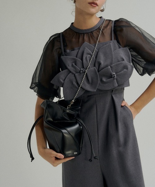 LE'RURE(リルアー)の「Flower vase bag(ハンドバッグ・レディース・バーガンディー/グレー/ブラック・FREE)」の7枚目の写真