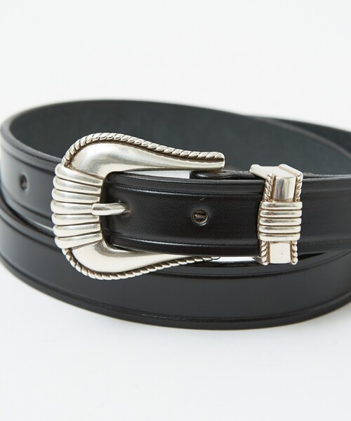 TORY LEATHER(トリーレザー)の「【TORY LEATHER/ トリーレザー】3Piece Silver Buckle Belt / 3ピース シルバー バックル ベルト(ベルト・メンズ・ブラック・36/34/32/30)」の4枚目の写真
