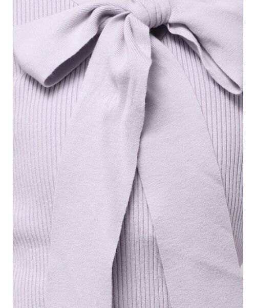 RESEXXY（リゼクシー）の「ボウタイニットトップス（ニット/セーター・レディース・ラベンダー/ホワイト/ブラック・FREE）」の7枚目の写真