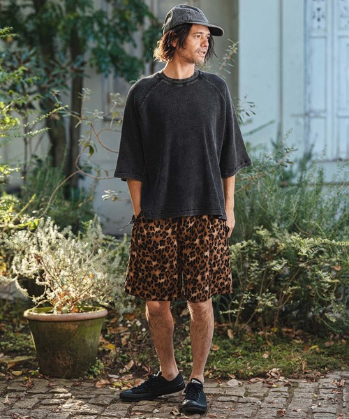 CAMBIO(カンビオ)の「mt10154- Snow Wash Big Waffle Raglan Short Sleeve Tee スノーウォッシュビックワッフルTシャツ(CMP-261-004)(Tシャツ/カットソー・メンズ・ネイビー/グレイッシュベージュ/ブラック・L/M/S)」の22枚目の写真