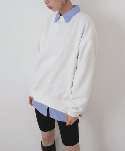 LIAN（リアン）の「オーバーサイズスウェットプルオーバー（スウェット・レディース・杢グレー/オフホワイト/イエロー/ピンク・FREE）」の15枚目の写真