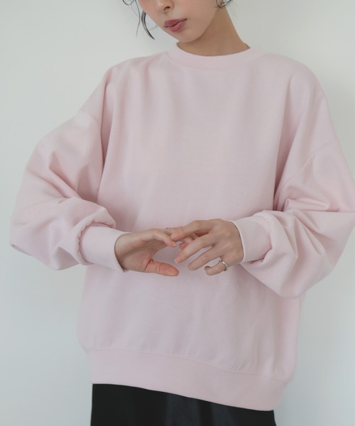 LIAN（リアン）の「オーバーサイズスウェットプルオーバー（スウェット・レディース・杢グレー/オフホワイト/イエロー/ピンク・FREE）」の9枚目の写真