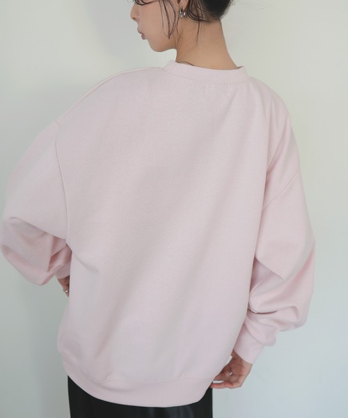 LIAN（リアン）の「オーバーサイズスウェットプルオーバー（スウェット・レディース・杢グレー/オフホワイト/イエロー/ピンク・FREE）」の10枚目の写真