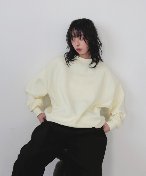 LIAN（リアン）の「オーバーサイズスウェットプルオーバー（スウェット・レディース・杢グレー/オフホワイト/イエロー/ピンク・FREE）」の19枚目の写真