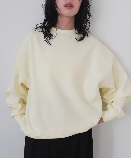 LIAN（リアン）の「オーバーサイズスウェットプルオーバー（スウェット・レディース・杢グレー/オフホワイト/イエロー/ピンク・FREE）」の22枚目の写真