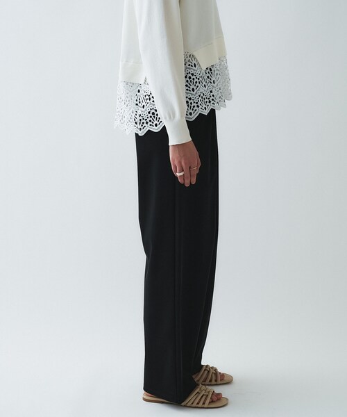 cloenc（クロエンス）の「【セットアップ／マシンウォッシュ】ツイルイージータックパンツ（その他パンツ・レディース・ブラック/ネイビー/オフホワイト・01/02/03）」の8枚目の写真