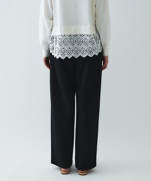 cloenc（クロエンス）の「【セットアップ／マシンウォッシュ】ツイルイージータックパンツ（その他パンツ・レディース・ブラック/ネイビー/オフホワイト・01/02/03）」の9枚目の写真