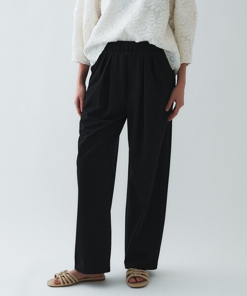 cloenc（クロエンス）の「【セットアップ／マシンウォッシュ】ツイルイージータックパンツ（その他パンツ・レディース・ブラック/ネイビー/オフホワイト・01/02/03）」の10枚目の写真
