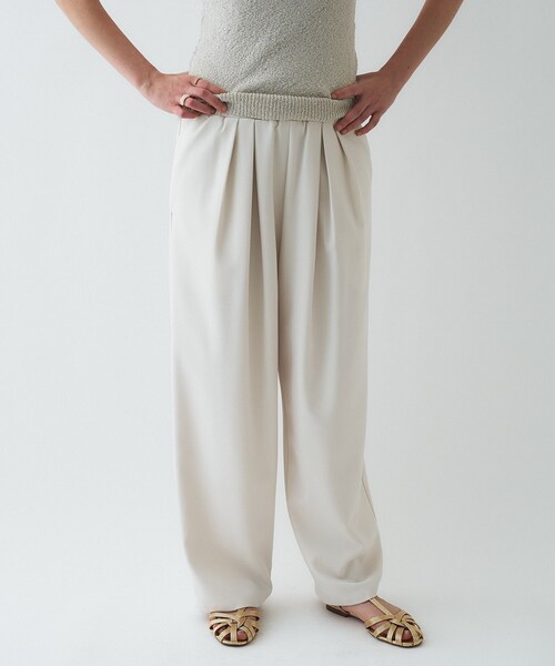 cloenc（クロエンス）の「【セットアップ／マシンウォッシュ】ツイルイージータックパンツ（その他パンツ・レディース・ブラック/ネイビー/オフホワイト・01/02/03）」の13枚目の写真