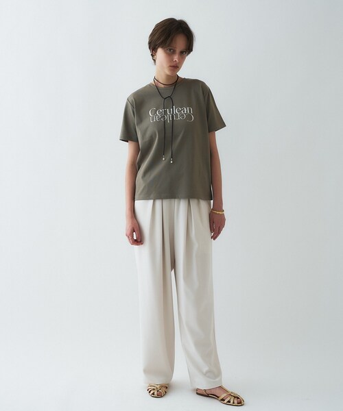 cloenc（クロエンス）の「【セットアップ／マシンウォッシュ】ツイルイージータックパンツ（その他パンツ・レディース・ブラック/ネイビー/オフホワイト・01/02/03）」の16枚目の写真