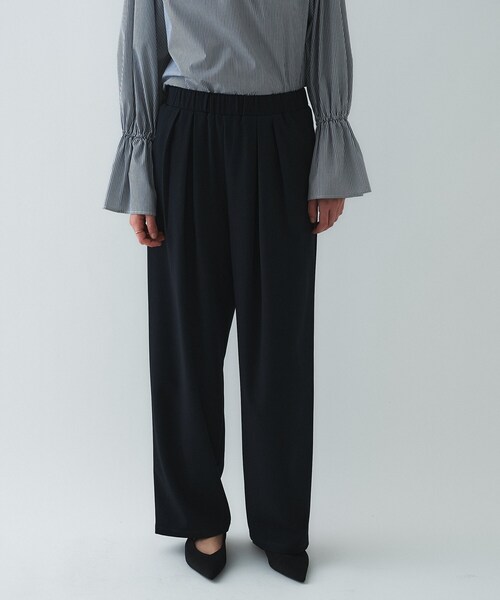 cloenc（クロエンス）の「【セットアップ／マシンウォッシュ】ツイルイージータックパンツ（その他パンツ・レディース・ブラック/ネイビー/オフホワイト・01/02/03）」の20枚目の写真