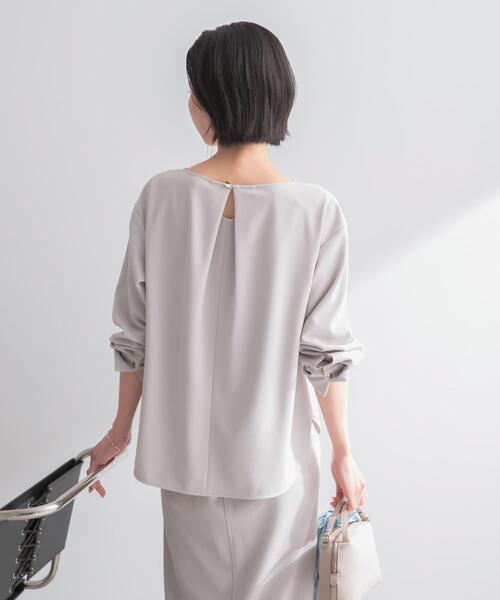 URBAN RESEARCH ROSSO WOMEN（アーバンリサーチ　ロッソ）の「ストレッチジョーゼットブラウス（シャツ/ブラウス・レディース・ホワイト/グレー系その他/ネイビー・FREE）」の11枚目の写真