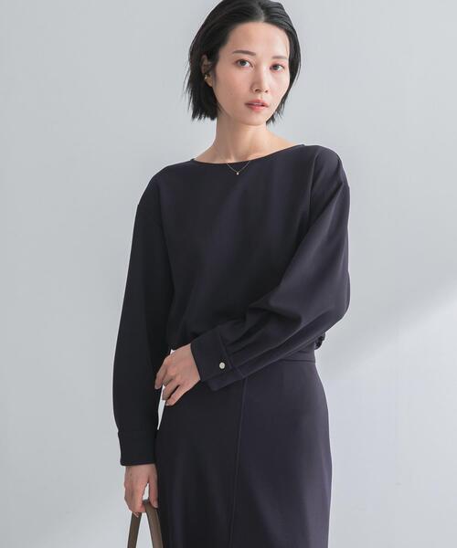 URBAN RESEARCH ROSSO WOMEN（アーバンリサーチ　ロッソ）の「ストレッチジョーゼットブラウス（シャツ/ブラウス・レディース・ホワイト/グレー系その他/ネイビー・FREE）」の18枚目の写真
