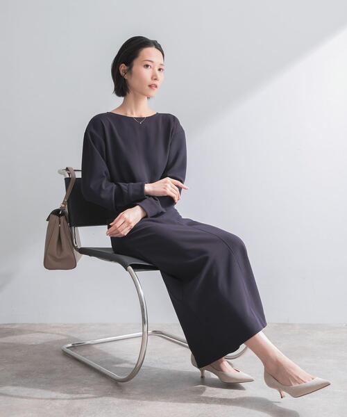 URBAN RESEARCH ROSSO WOMEN（アーバンリサーチ　ロッソ）の「ストレッチジョーゼットブラウス（シャツ/ブラウス・レディース・ホワイト/グレー系その他/ネイビー・FREE）」の20枚目の写真